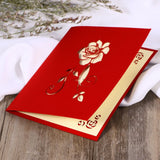 3D Up  Red Color Handmade Greeting Cards Ideal for Expressing Wishes on Special Occasions
