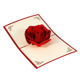 3D Up  Red Color Handmade Greeting Cards Ideal for Expressing Wishes on Special Occasions