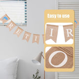 Burlap Swallowtail Flag Hessian Bunting Fish Ally Retired Decorations Banner