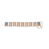 Burlap Swallowtail Flag Hessian Bunting Fish Ally Retired Decorations Banner