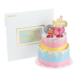 3D Birthday Cake Greeting Card Multi Color Creative Design Suitable for All Ages