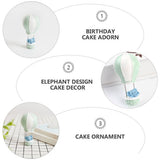 4 Pcs Hot Balloon Cake Decor Resin Elephant Figure for Birthday Cakes
