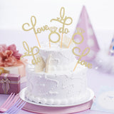 Wedding Cake Decorations 30 Pcs Paper Cake Toppers for Couples Wedding Cake Decorating Supplies
