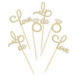 Wedding Cake Decorations 30 Pcs Paper Cake Toppers for Couples Wedding Cake Decorating Supplies