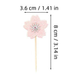 Cherry Blossom Topper Pink Wood 10pcs for Party Hosts