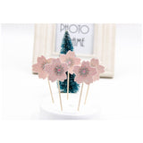 Cherry Blossom Topper Pink Wood 10pcs for Party Hosts