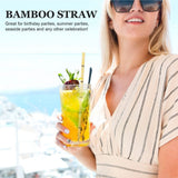 150 Pcs Bamboo Straw Straws Wedding Party Supplies Disposable Paper
