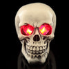 LED Skull Statue Light with LED Light Up Eyes Halloween Skulls Heads Night Light Skull Prop Glowing Skull Prop Decor for Horror Haunted House Party Dress Up Halloween Decor (A)