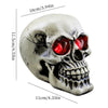 LED Skull Statue Light with LED Light Up Eyes Halloween Skulls Heads Night Light Skull Prop Glowing Skull Prop Decor for Horror Haunted House Party Dress Up Halloween Decor (A)