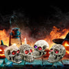 LED Skull Statue Light with LED Light Up Eyes Halloween Skulls Heads Night Light Skull Prop Glowing Skull Prop Decor for Horror Haunted House Party Dress Up Halloween Decor (A)