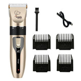 Wireless Pet Grooming Scissors - Tuhao Golden, ABS, 18.5cm, 5-Speed Adjustment, Dual-Purpose Charging