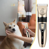 Wireless Pet Grooming Scissors - Tuhao Golden, ABS, 18.5cm, 5-Speed Adjustment, Dual-Purpose Charging