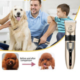 Wireless Pet Grooming Scissors - Tuhao Golden, ABS, 18.5cm, 5-Speed Adjustment, Dual-Purpose Charging