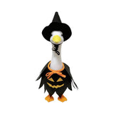 Halloween Goose Outfits for 23" Cement Lawn Porch Goose Cloths Plastic Statue Clothing for Yard Lawn Decor (B)