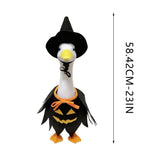 Halloween Goose Outfits for 23" Cement Lawn Porch Goose Cloths Plastic Statue Clothing for Yard Lawn Decor (B)