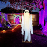 Hanging Ghost Swing - 5FT Large Ghosts on a Swing Halloween Outdoor Decoration - Swinging Ghost for Yard, Tree, and Garden