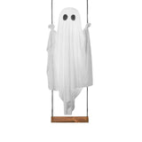 Hanging Ghost Swing - 5FT Large Ghosts on a Swing Halloween Outdoor Decoration - Swinging Ghost for Yard, Tree, and Garden
