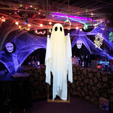 Hanging Ghost Swing - 5FT Large Ghosts on a Swing Halloween Outdoor Decoration - Swinging Ghost for Yard, Tree, and Garden