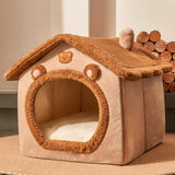 Dog House Indoor Foldable Soft Kennel Bed Warm Cats House Puppy Cave With Cushion For Small Medium Large Dogs Cats
