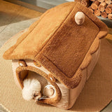 Dog House Indoor Foldable Soft Kennel Bed Warm Cats House Puppy Cave With Cushion For Small Medium Large Dogs Cats