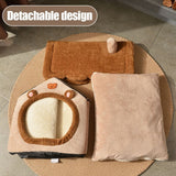 Dog House Indoor Foldable Soft Kennel Bed Warm Cats House Puppy Cave With Cushion For Small Medium Large Dogs Cats