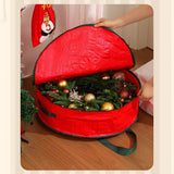 Halloween Christmas Wreath Storage Bag, 1 Pack Red Garland Wreaths Container with Handles, Holiday Decoration Case, Space-Saving, for Organizing Seasonal Decor Medium
