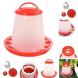 Chicken Automatic Feeder Fowl Poultry Farming Breeding Water Food Feed Dispenser Poultry Feeder Waste Chicken Feeder Jar Baby Chick Feeder For Birds Quail