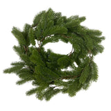 6 Ft Pre-Lit Christmas Garland, Realistic Green Norfolk Pine Garland with Lights, Battery Operated Garland for Mantle Stairs Railing Table Fireplace Xmas Decorations