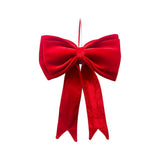 Large Christmas Bow Ornament 25x19 Inch Velvet Giant Wreath Bows Xmas Tree Topper Ribbon Hanging Bows for Xmas Holiday Home Wall Outdoor Indoor Party Garland Crafts Decoration (Red)