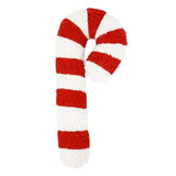 Christmas Pillows Candy Cane Throw Pillow Red White Round Decorative Pillow Christmas Decorations Soft Winter Pillow Cute Plush Pillow Cushions for Couch Sofa Bed, 14 Inch