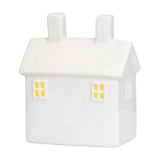 White Ceramic Christmas Village Houses, Christmas Village LED Lighted Houses, White Porcelain Village Houses, Christmas Scene Collection for Home Table Room Decor(Style 2)