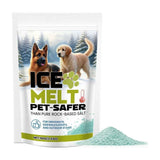 Pet Safe Ice Melt – Pet Friendly Ice Melt, Snow Melt – Green Granules with CMA, Driveway Salt & Sidewalk Salt for Ice, with towel (100g/3.35 oz)
