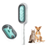 Cat Bath Brush, 2 in 1 Cleaning Brush Cat, Wet Cat Comb, Pet Hair Removal Comb with Water Tank, Sticky Brush (Towels Not Included)
