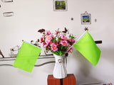 50 Pack Green Small Mini Flags On Sticks,Hand Held Solid Green DIY Graffiti Flag,Party Events Celebration,School