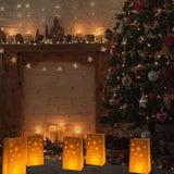 20-Pack Candle Lantern Bags, Fire-Retardant, Star Luminaries for Christmas, Weddings, Birthday Party Valentine's Day Decoration