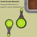 3 pcs 3 in 1 Multi-Function Dog Food Scoop with Measurements and Bag Clip Collapsible Dog Food Measuring Cup for Animals