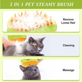 Cat Steam Brush - Steam Brush for Cats - Steam Cat Brush - 3 in 1 Pet Brush - Cat Steam Brush for Shedding