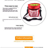 Red Treat Bag with Training for Dogs, Pet Treat Bag with Waist Belt Shoulder Strap Poop Bag Dispenser（14cm * 18cm * 6cm）