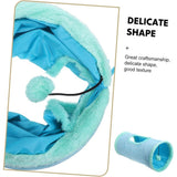 1 Pcs Suede Fabric Pet Cat Tunnel With Puffball, Cat/Dog Toy,50*25 cm,Blue