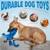 1 Pcs Durable Plush Dog Chew Toy, Squeaky Interactive Tug Of War Toy For Large Dogs, Crinkle Sound Pet Toy, Warm Puppy Toyt,32*9*9cm,Blue