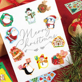 32 Sheets Christmas Stickers for Kids Christmas Ornament Stickers 8 Designs Bulk Cute Christmas Stickers Assortment Holiday Sticker Santa Snowman Reindeer Stickers