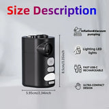 MINI Multifunctional Air Pump, All-in-One Inflation Vacuum Compression Lighting, 11kPa/430L Powerful Performance, 190g Portable Type-C Fast Charging, Camping Travel Essential.(BLUE