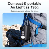 MINI Multifunctional Air Pump, All-in-One Inflation Vacuum Compression Lighting, 11kPa/430L Powerful Performance, 190g Portable Type-C Fast Charging, Camping Travel Essential.(white)