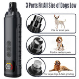 Electric Pet Nail Grinder w/ LED, 6-Speed, Low Noise & Dust Cap(WHITE)