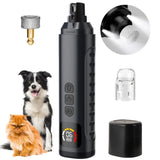 Electric Pet Nail Grinder w/ LED, 6-Speed, Low Noise & Dust Cap(WHITE)