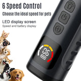 Electric Pet Nail Grinder w/ LED, 6-Speed, Low Noise & Dust Cap(orange)