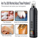 Electric Pet Nail Grinder w/ LED, 6-Speed, Low Noise & Dust Cap(orange)
