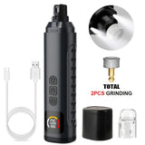Electric Pet Nail Grinder w/ LED, 6-Speed, Low Noise & Dust Cap(BLACK)
