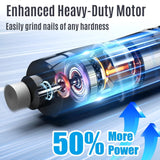 Electric Pet Nail Grinder w/ LED, 6-Speed, Low Noise & Dust Cap(BLACK)