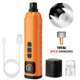 Electric Pet Nail Grinder w/ LED, 6-Speed, Low Noise & Dust Cap(BLACK)